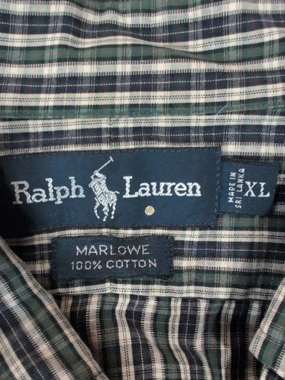 Polo by Ralph Lauren Green & White Plaid Button-Down Shirt
